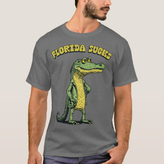 Camiseta Flórida Sucks Retro Alligator Design