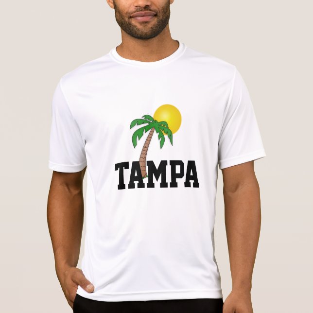 Camiseta Flórida: Tampa palmeira e sol (Frente)