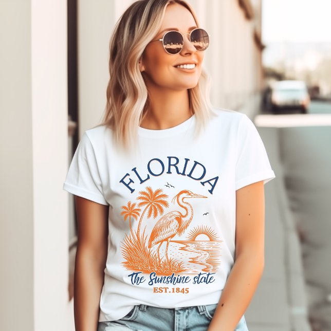 Camiseta Florida The Sunshine State - & Palm Beach Scene (Criador carregado)