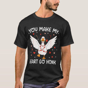 Camiseta Florido Pato Silvestre Engraçado Você Faz Meu Cora
