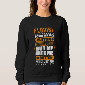 Camiseta Florist Bite Me Button Funciona Flor Arrange