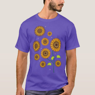 Camiseta Florist Hippie Flower Gardener Vintage Amarelo Sun