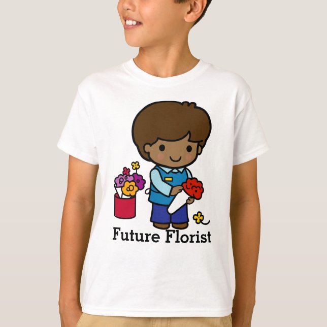Camiseta Florista com Flores (Frente)