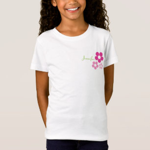 Camiseta Florista com nome - boneca das meninas