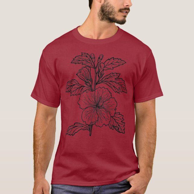 Camiseta Florista de Flor de Hibiscus (Frente)
