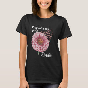 Camiseta Florista Keep Calm Floral Jardineiro Zínia