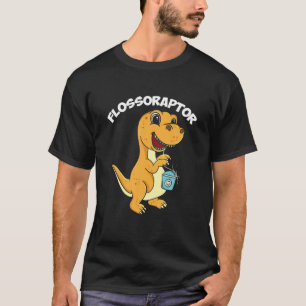 Camiseta Flossoraptor Higiene Dentista Futuro Dinosau