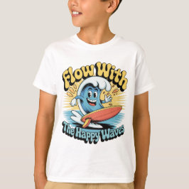 Camiseta Flow With The Happy Waves Kids Surf Shirt