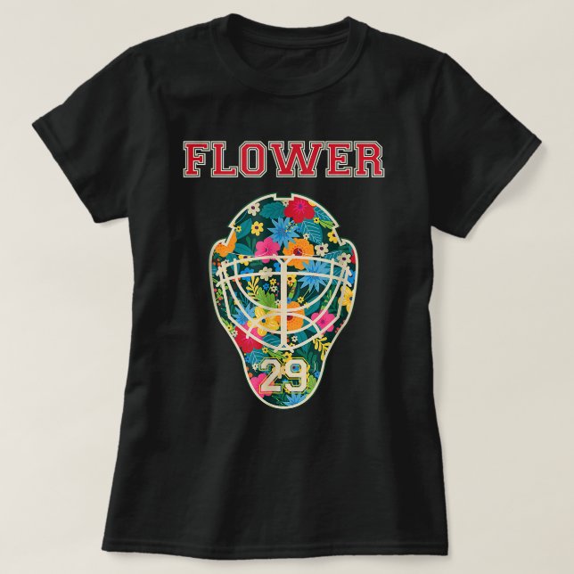Camiseta FLOWER 29 Wild Goalie Fleury Minnesota Pro Ice Hoc (Frente do Design)