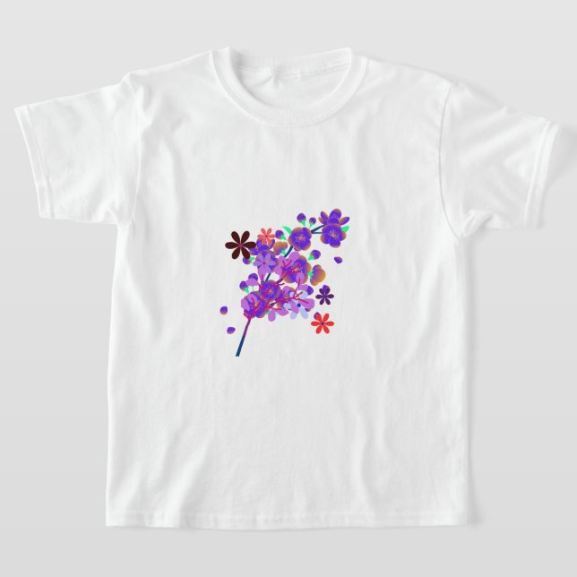 Camiseta Flower and Leaf Art - Botanical Garden  (Postura )