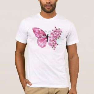 Camiseta Flower Butterfly with Pink Sakura