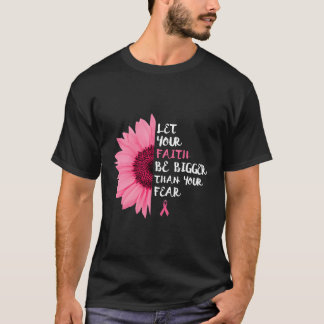 Camiseta Flower K Fita mês de consciência do câncer de mama