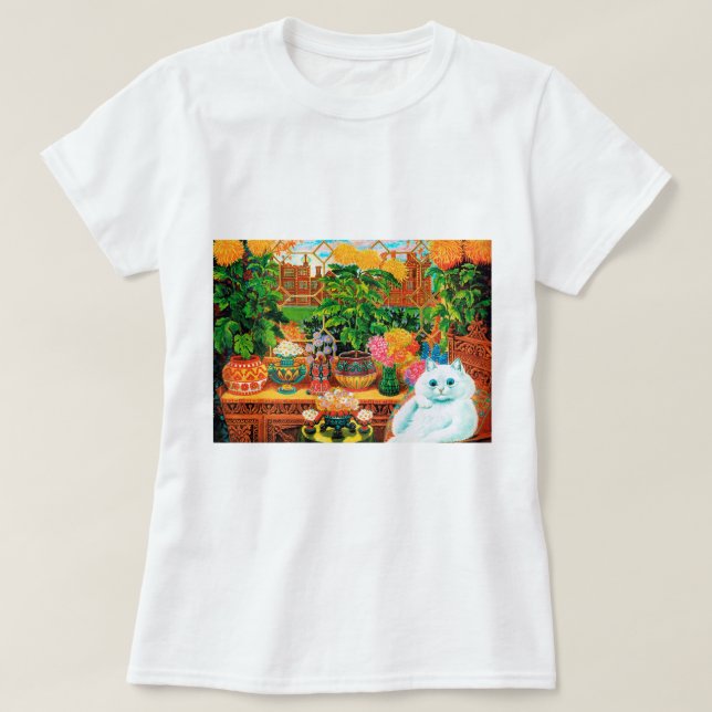 Camiseta Flower Lovers Cat, Louis Wain (Frente do Design)