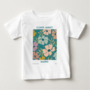 Camiseta Flower Market Madrid Impressão