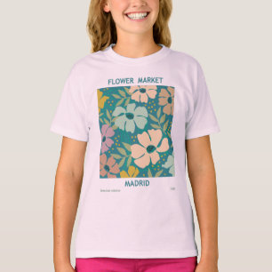 Camiseta Flower Market Madrid Impressão