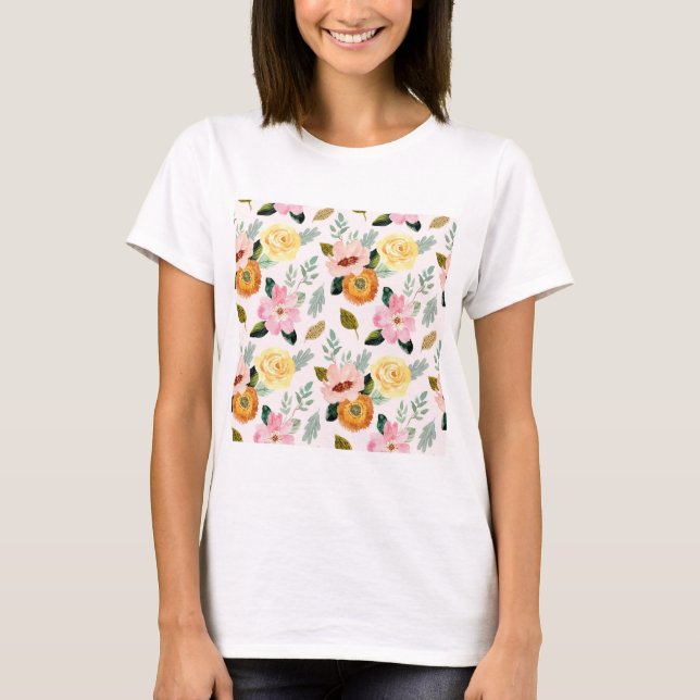 Camiseta flower pattern (Frente)
