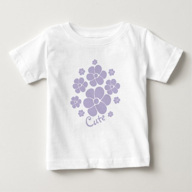 Camiseta Flower Pattern Cute - Roxo (Frente)