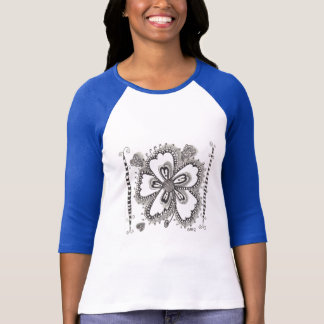 Camiseta Flower power 3/4 de Capa