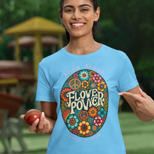 Camiseta Flower Power Retro Vintage 60's Custom (Criador carregado)