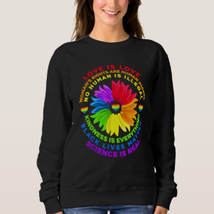 Camiseta Flower Rainbow Human Black Lives Rights Science Lg