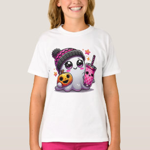 Camiseta Flower Season Cute Halloween Ghost