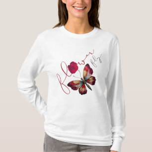 Camiseta Flowerfly_dgn.no.1- por Impressões Maaya, Women LS