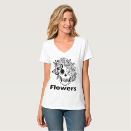 Camiseta Flowers black and white
