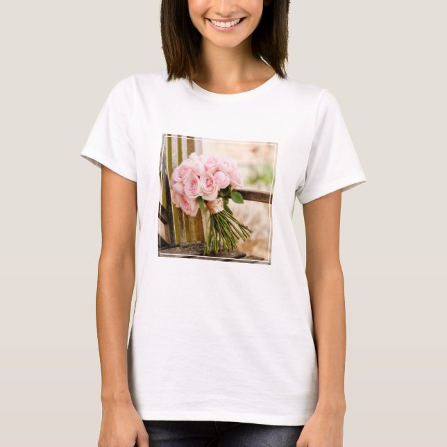 Camiseta Flowers | Pink Rose Bouquet (Frente)
