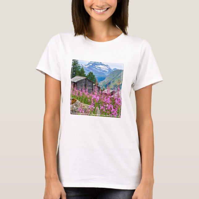 Camiseta Flowers | Summer Matterhorn Switzerland (Frente)