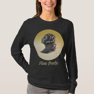 Camiseta Flua Livremente - Arte do Espírito Oceano Zen