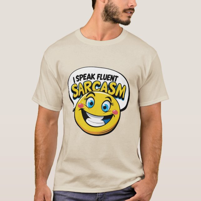 Camiseta Fluent Sarcasm Emoticon (Frente)