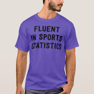 Camiseta Fluente em estatísticas esportivas retrô