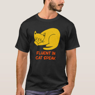 Camiseta Fluente em Linguagem Felina Humor de Gatinho Mãe d