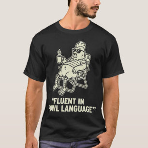 Camiseta Fluente em Linguagem Imprópria de Ave Piada Engraç