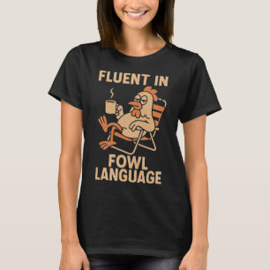 Camiseta Fluente Em Linguagem Imprópria De Ave Piada Engraç