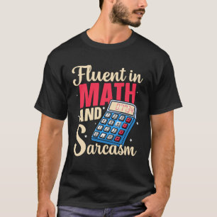 Camiseta Fluente em Matemática e Sarcasmo Professor Diverti