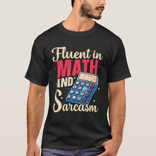 Camiseta Fluente em Matemática e Sarcasmo Professor Diverti (Frente)