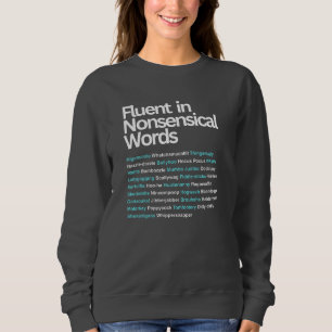 Camiseta Fluente em palavras absurdas, sarcástico