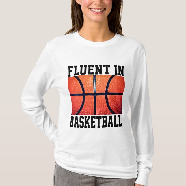 Camiseta Fluente No Basquete Engraçado (Frente)