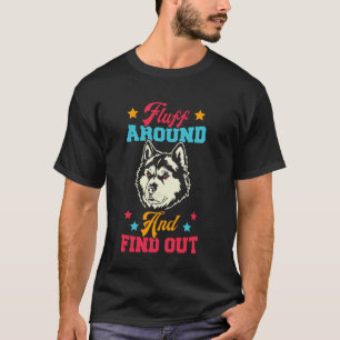 Camiseta Fluff Alaskan Malamute Husky Rosto de Cachorro Mãe