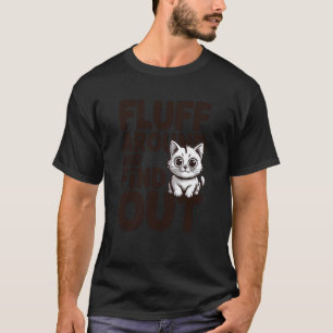 Camiseta Fluff Em Volta e Descubra Rosto de Gato Ousado Ati
