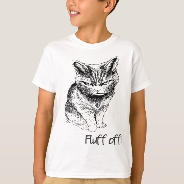 Camiseta Fluff Off Cat (Frente)