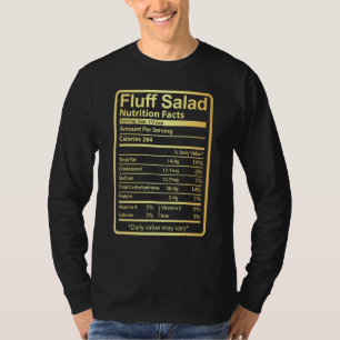 Camiseta Fluff Salad Nutrition Fatos Comida Para Ação De Gr