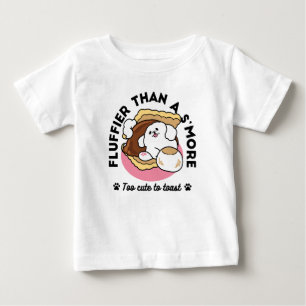 Camiseta Fluffier Tha S’more - Cute Dog and Dessert Pun
