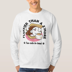 Camiseta Fluffier Tha S’more - Cute Dog and Dessert Pun