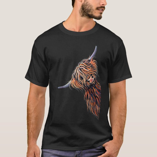 Camiseta Fluffin´ cow with wild hair   Scottish Highland Ca (Frente)