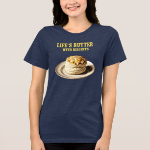 Camiseta Fluffy Biscuit em uma Prata, Biscoitos da Manteiga