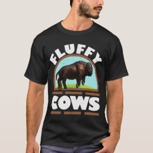 Camiseta Fluffy Cows Wildlife Animal Bull Bison Buffalo