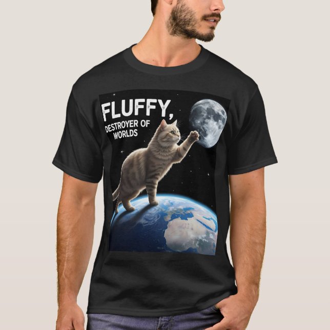 Camiseta Fluffy, Destroyer of Worlds (Frente)