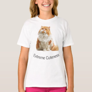 Camiseta Fluffy Orange Cat Gaze Portrait